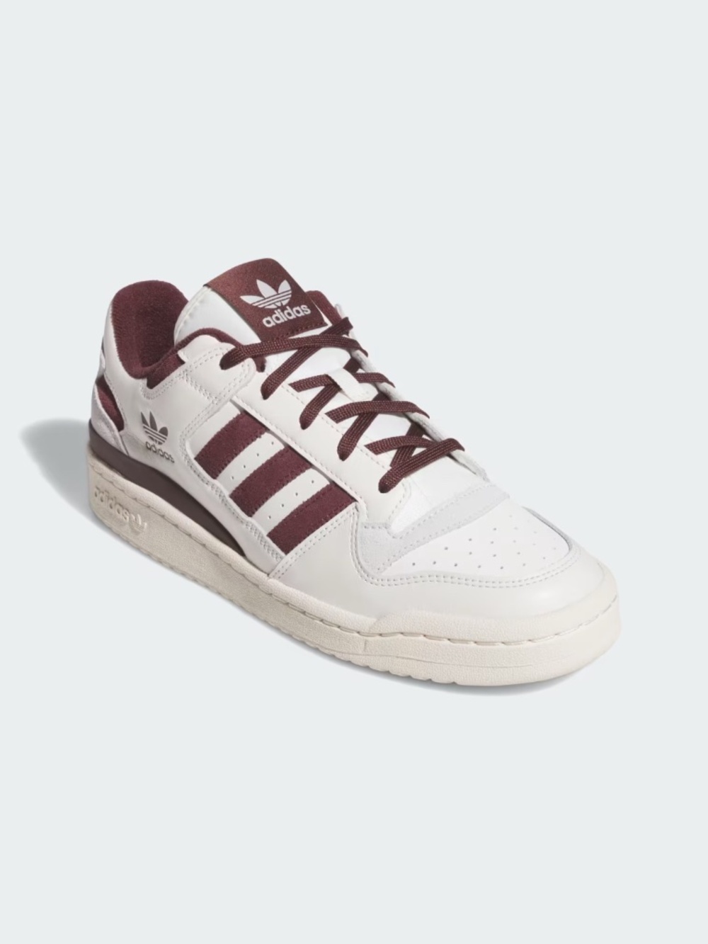 new men's 10 Adidas originals forum low CL shoes/sneakers JQ0206 white/ruby